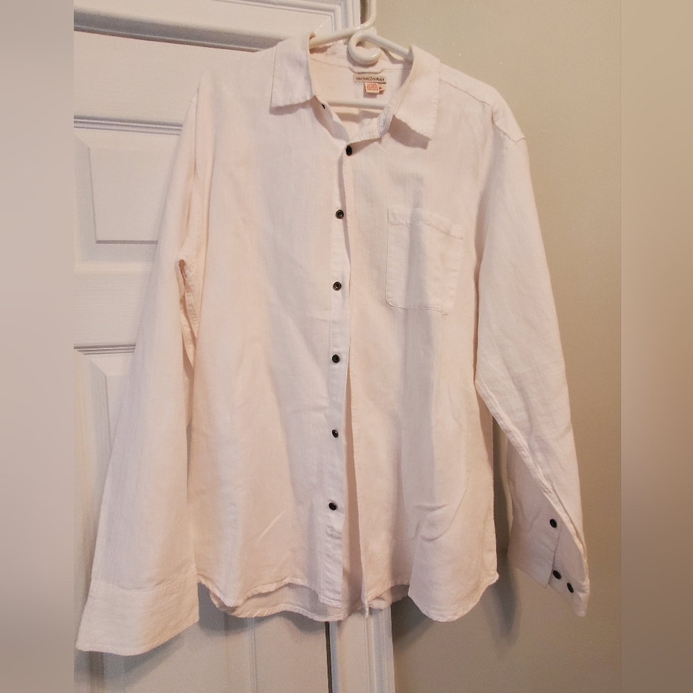 Mens white long sleeve carbon2cobalt shirt